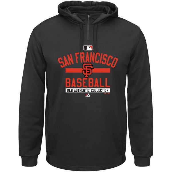 Men's San Francisco Giants Majestic AC Team Property On-Field Solid Therma Base Hoodie - Black,We sell and wholesale Men's San Francisco Giants Majestic AC Team Property On-Field Solid Therma Base Hoodie - Black on line form chian!